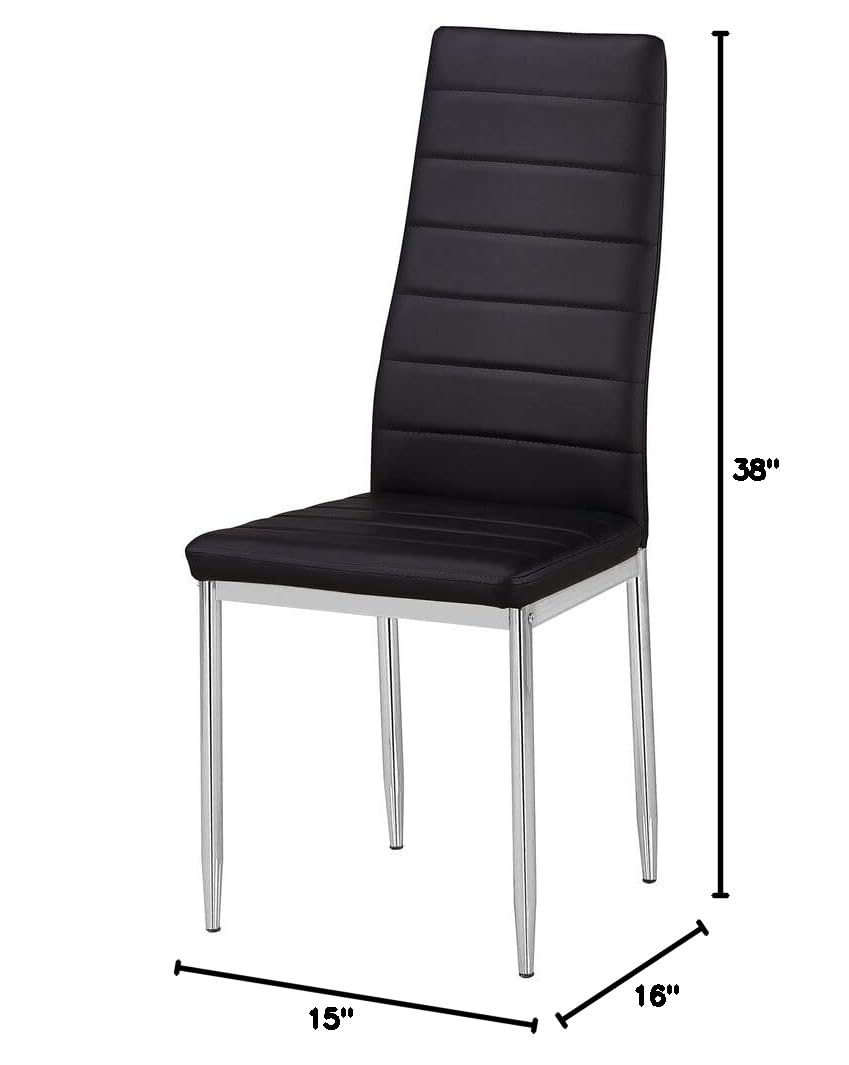 Set of 2 Black Modern Chairs Q47202