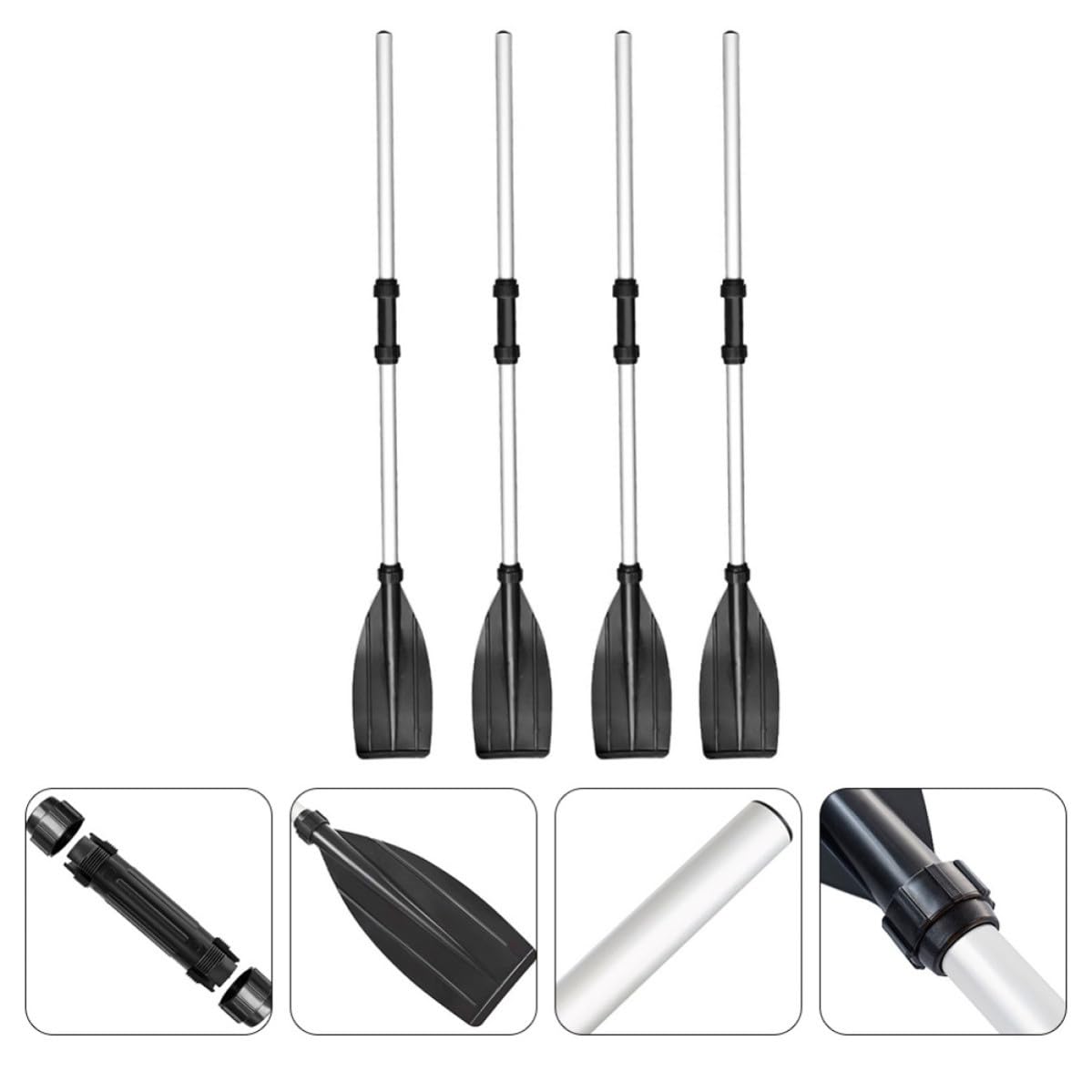 Boat Paddle Detachable Aluminum Alloy 2 Pairs L470