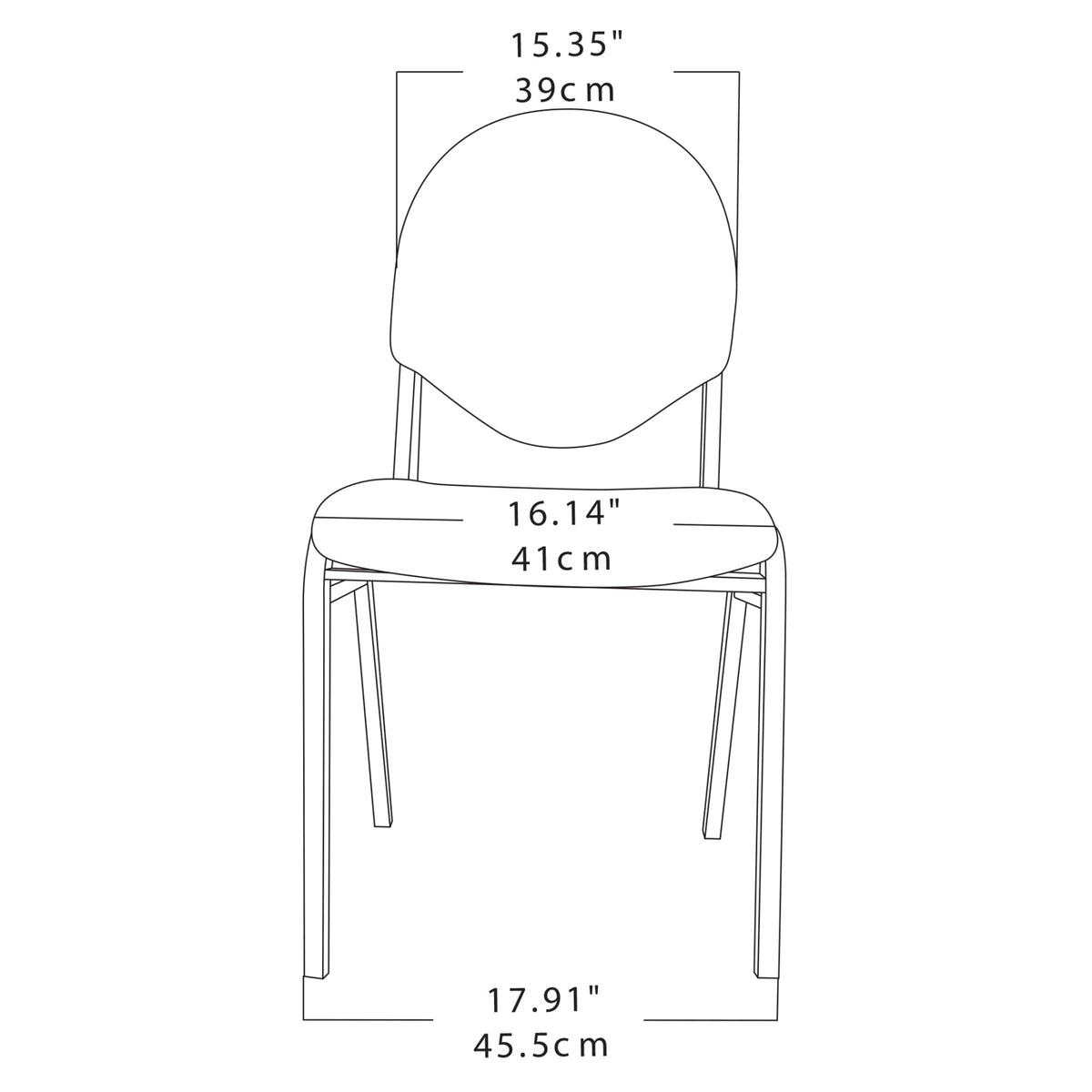 Black Fabric Stacking Chair P850
