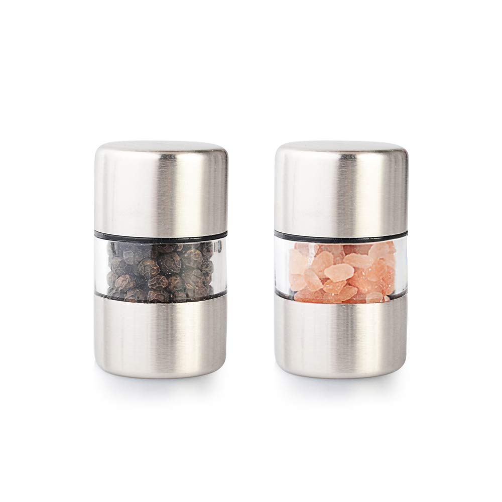 Sea Salt and Pepper Grinder Set Stainless Steel Ceramic 2-Pack P84540