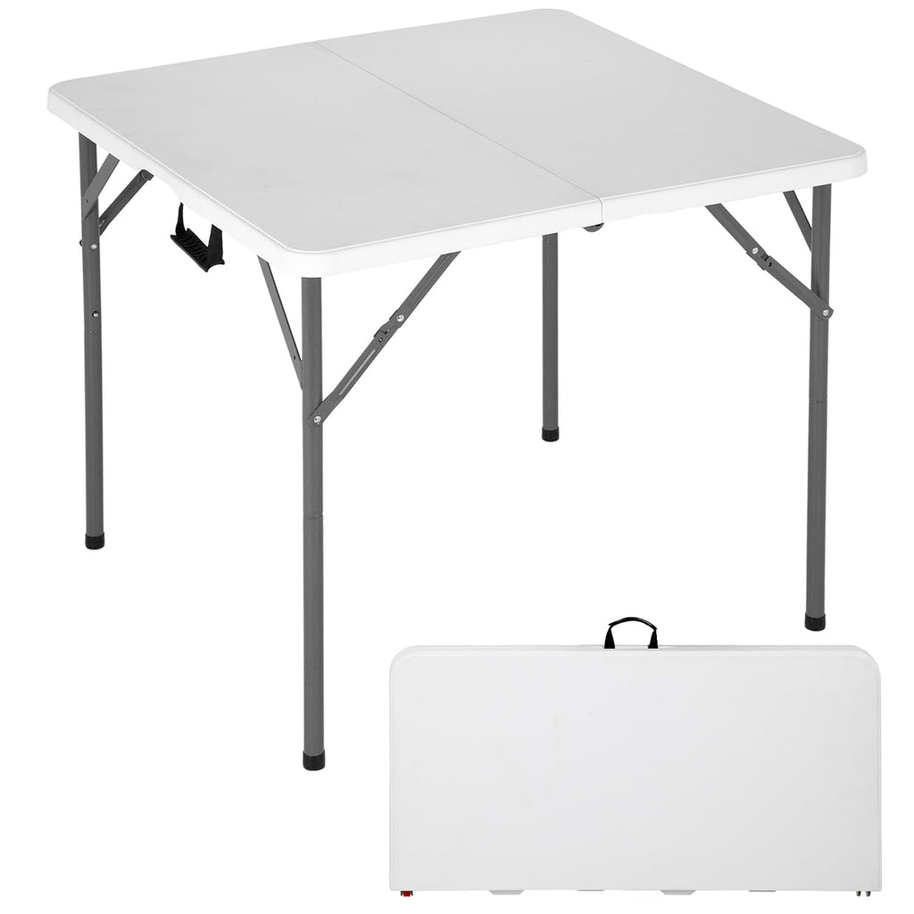 34" White Folding Plastic Table N7756