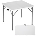 34" White Folding Plastic Table N7756