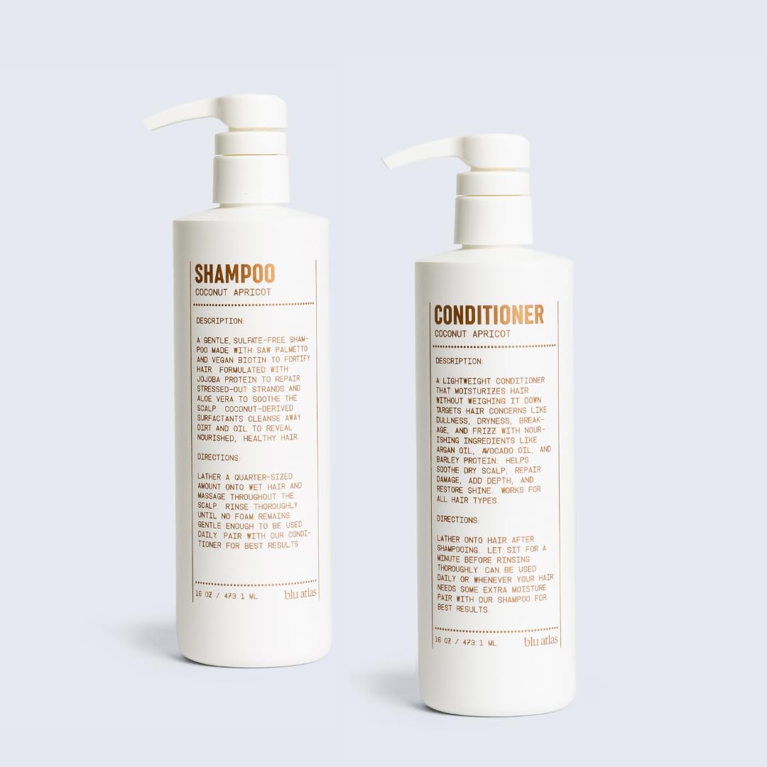 Shampoo and Conditioner Bundle Coconut Apricot 16 oz L874395