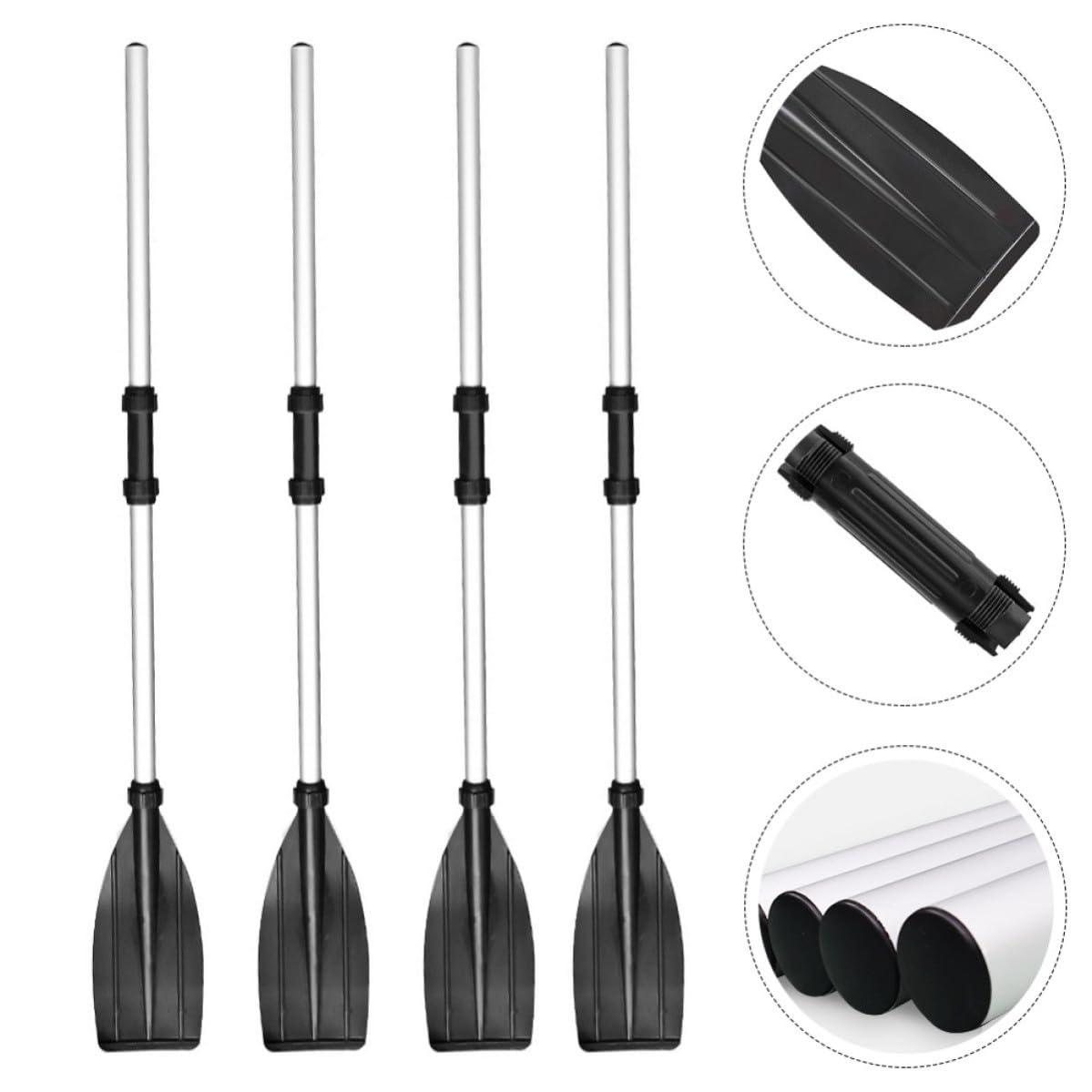 Boat Paddle Detachable Aluminum Alloy 2 Pairs L470