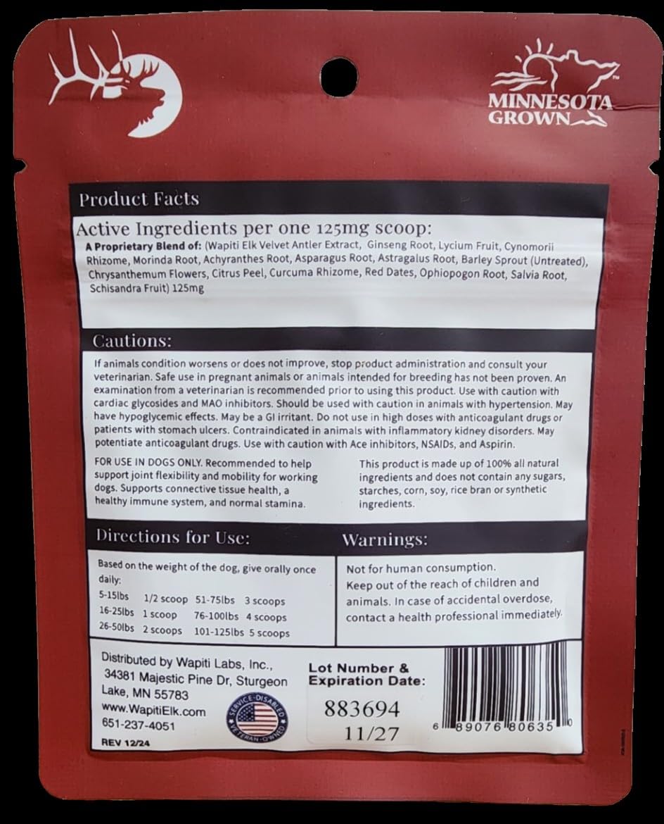 Natural Hip and Joint Supplement for Dogs, 60 Count H738385