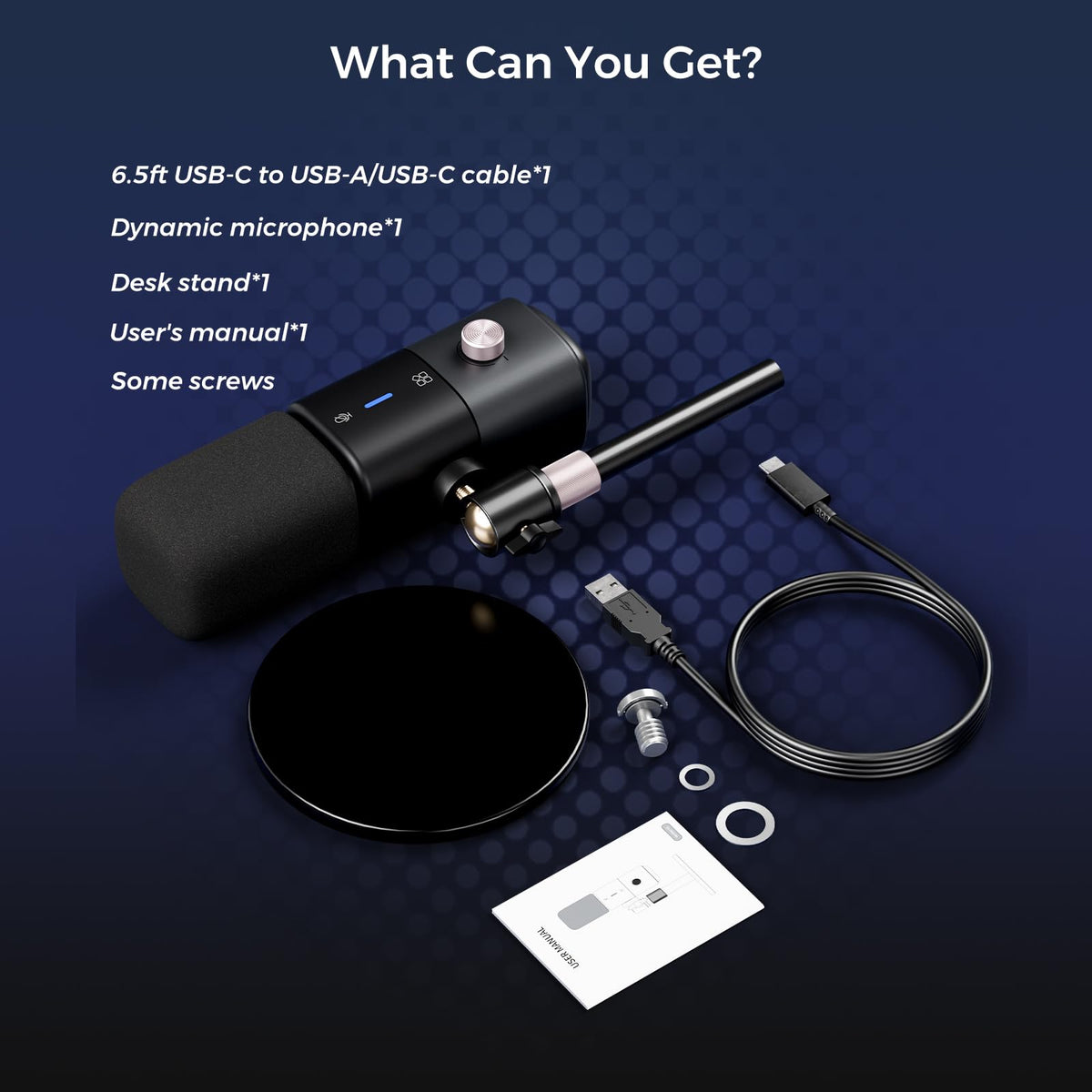 Dynamic Microphone with USB/XLR L340