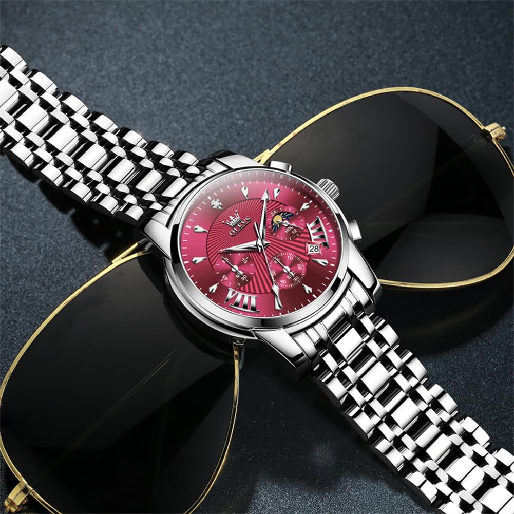Mens Stainless Steel Analog Quartz Waterproof Watch J510