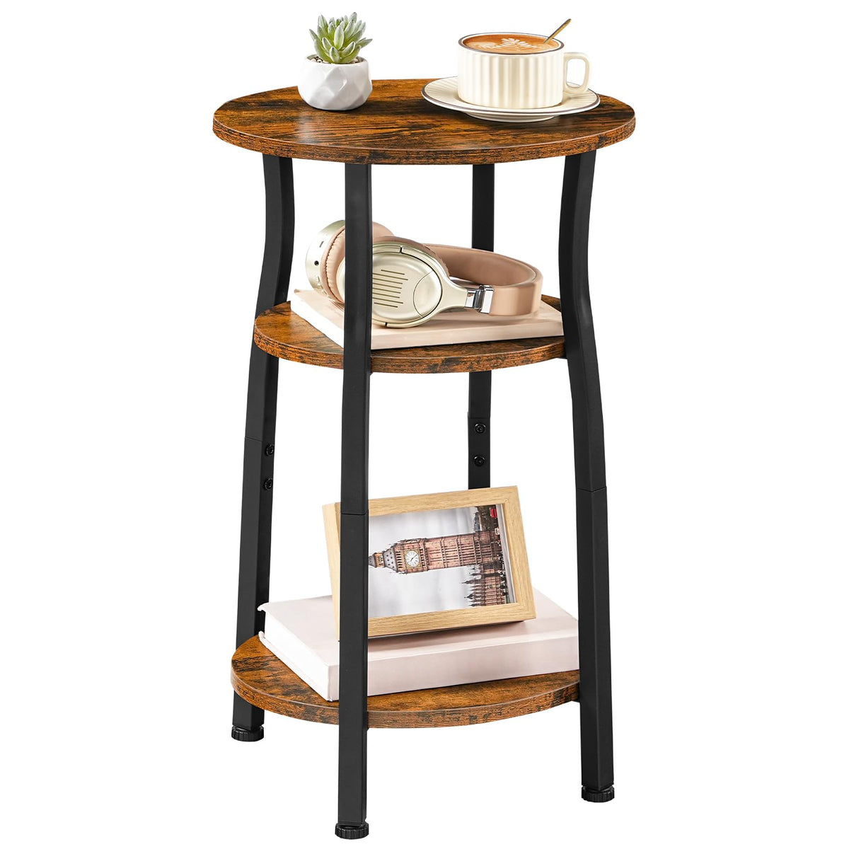 Small Round 3-Tier Storage Side Table Z83053