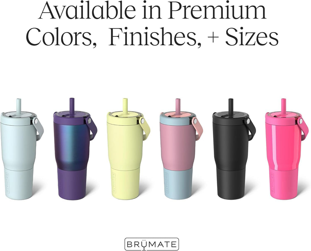 25oz Leakproof Stainless Steel Travel Tumbler with Handle & Straw X614134