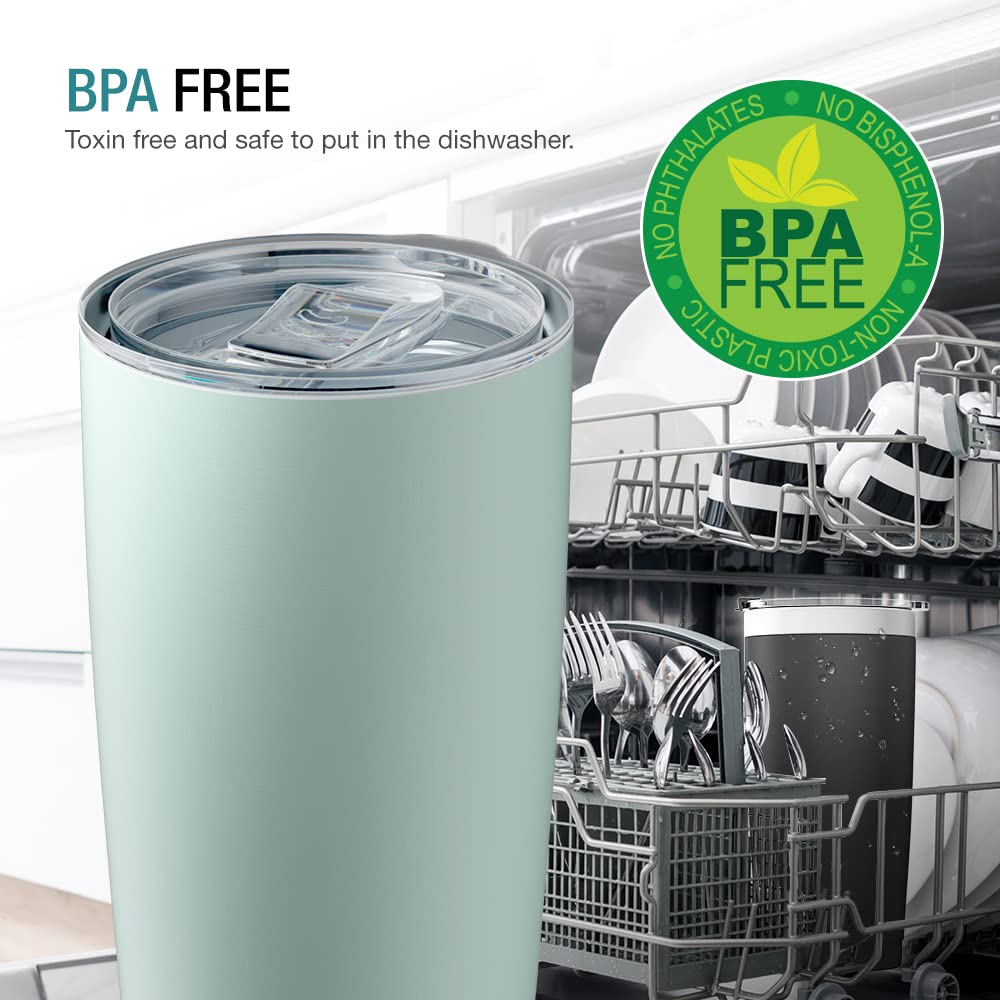 20 oz Stainless Steel Vacuum Insulated Tumbler with Lid and Straw U66068