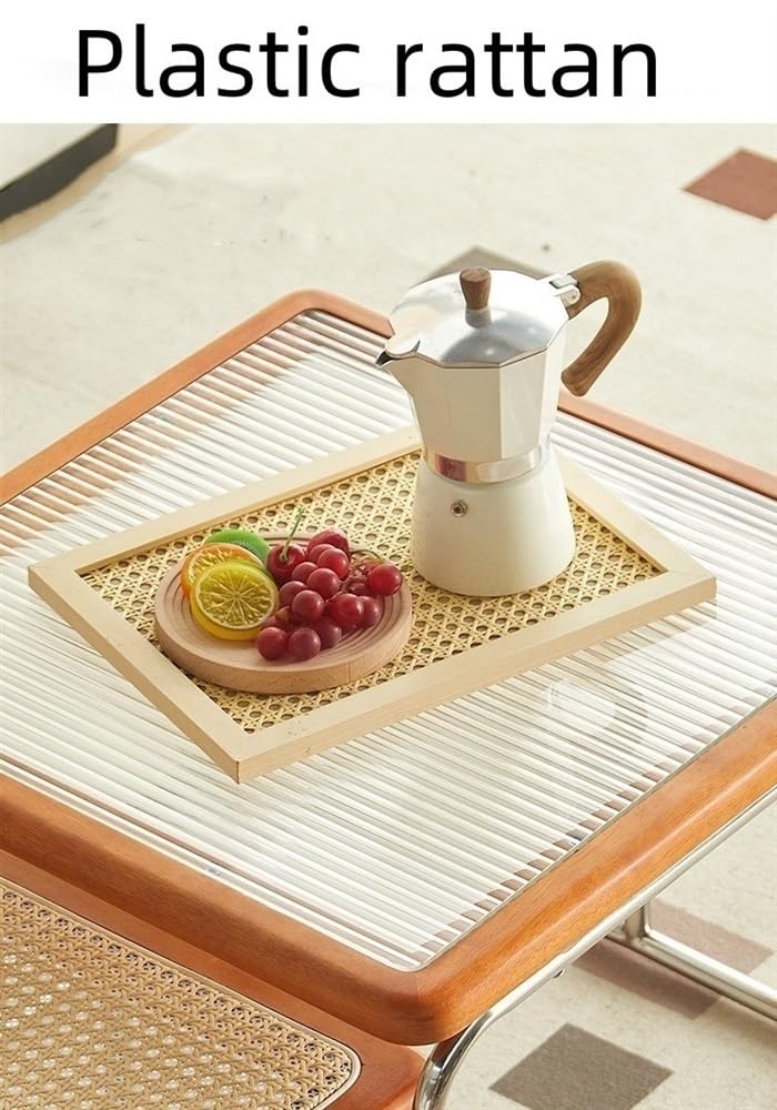 Square Coffee Table Set of 2 Rattan D4112