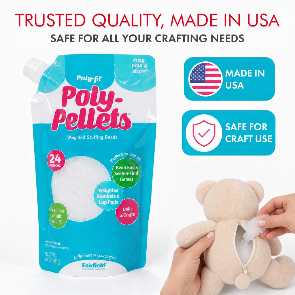 Polyester Weighted Stuffing Beads 24-Ounce Bag G5559