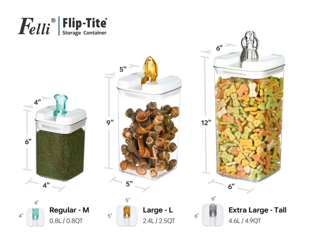 Airtight Pet Food Container with Flip Top Handles Q298937