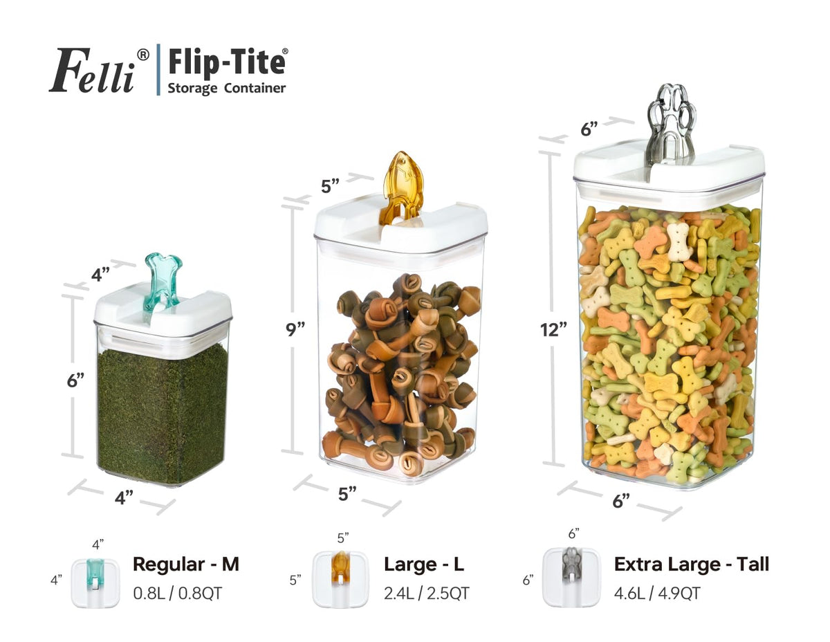 Airtight Pet Food Container with Flip Top Handles Q298937