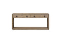 Oak Console Table with Two Drawers and Lower Shelf F28413