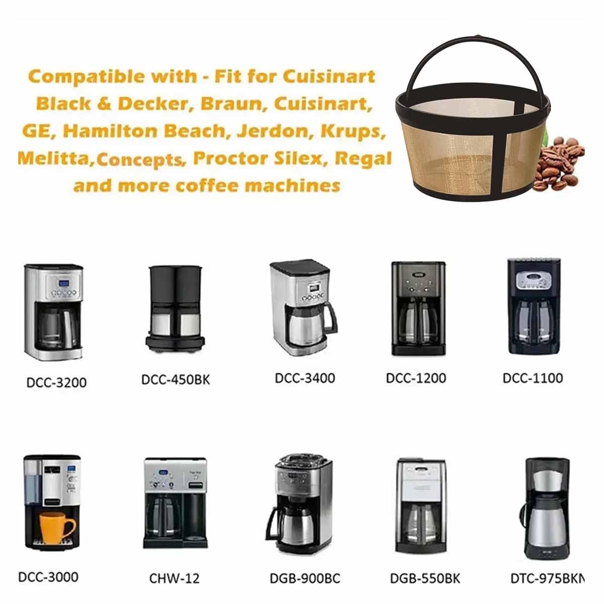8-12 Cup Stainless Steel Coffee Filter E4790