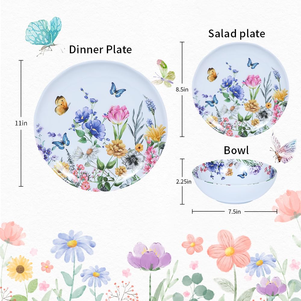12-Piece Melamine Dinnerware Set Y17139