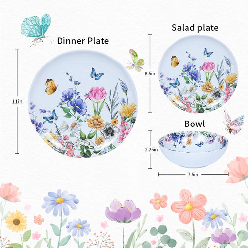 12-Piece Melamine Dinnerware Set Y17139