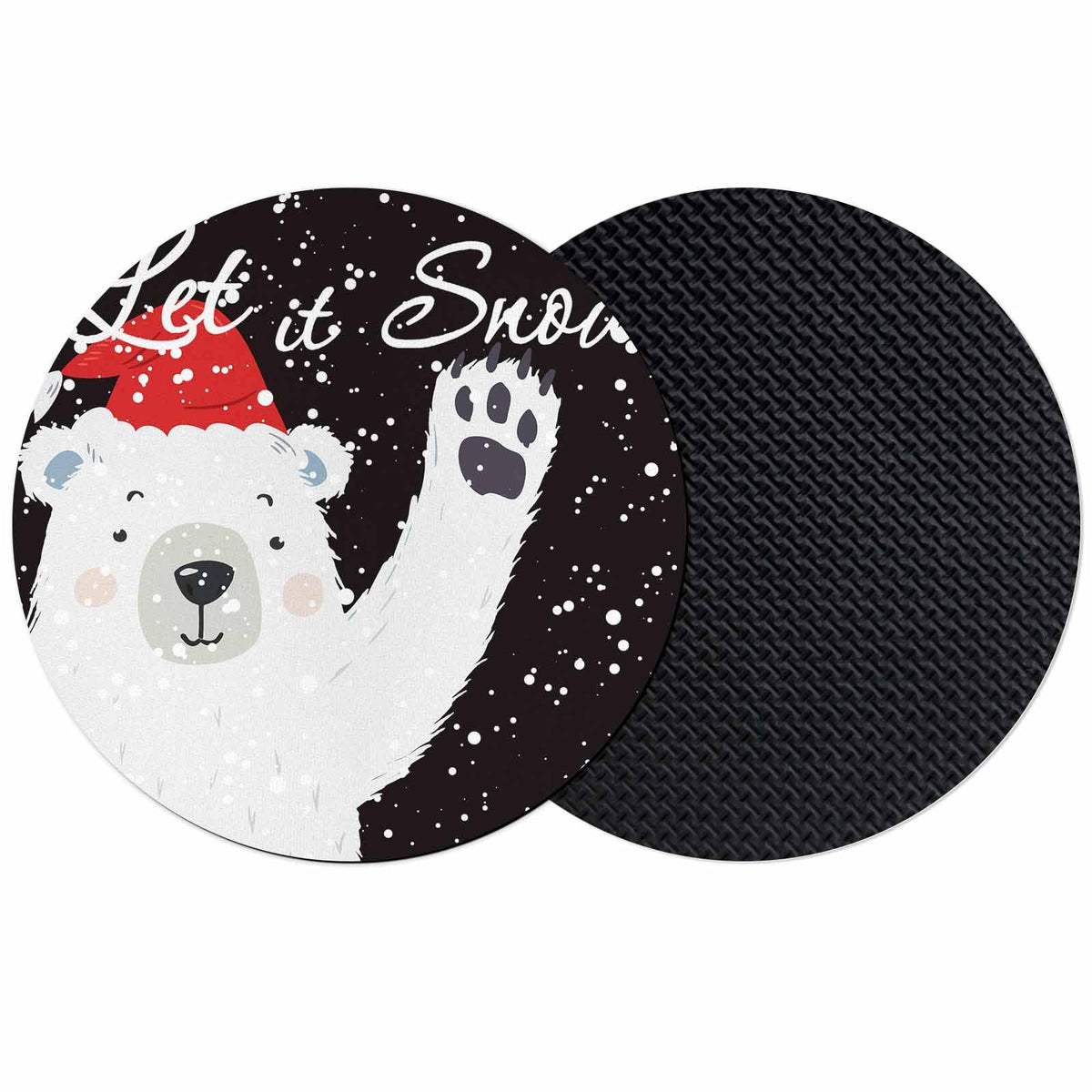 Black Silicone Coasters Set of 2 B6580
