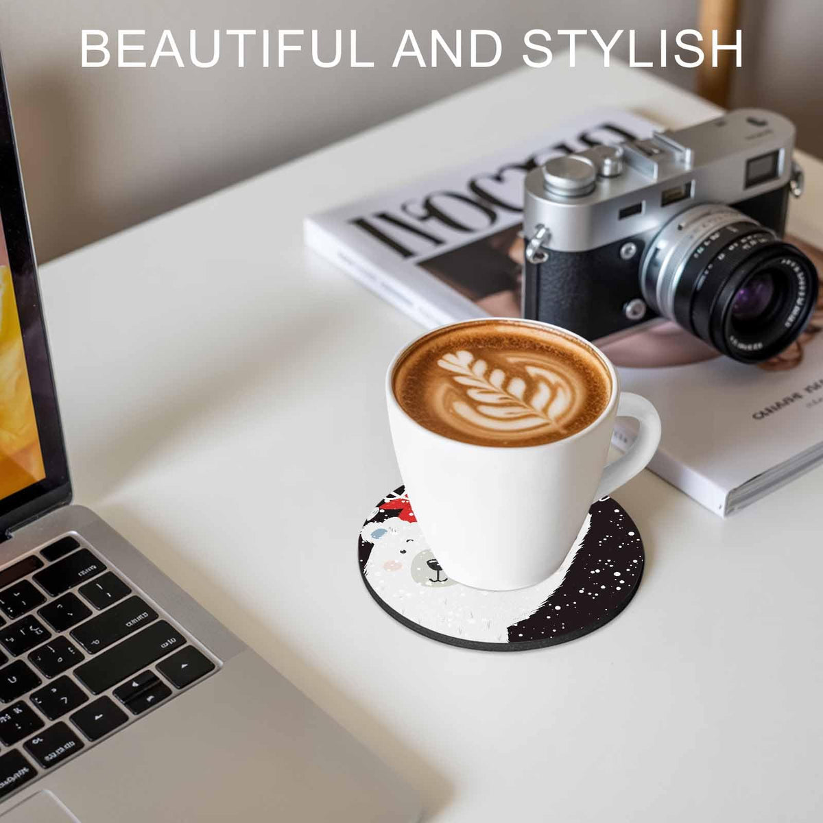 Black Silicone Coasters Set of 2 B6580