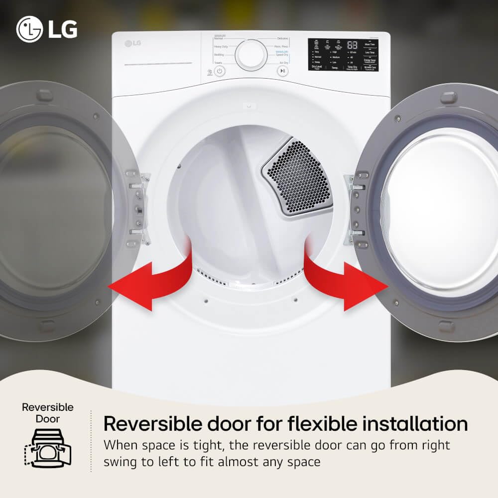 7.4 cu. ft. Vented Stackable Electric Dryer in White B952