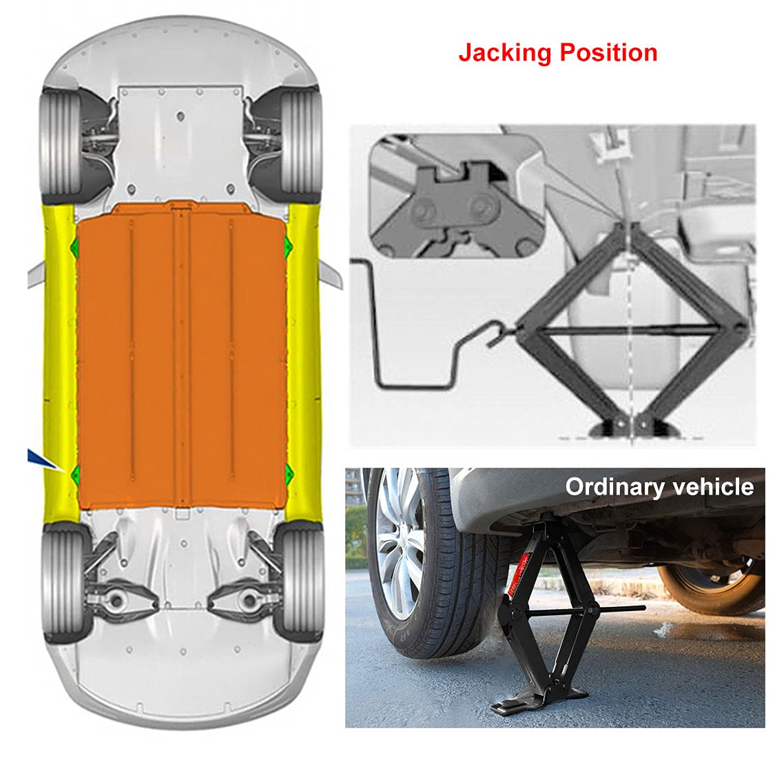 2 Ton Scissor Jack with Ratchet Handle B178