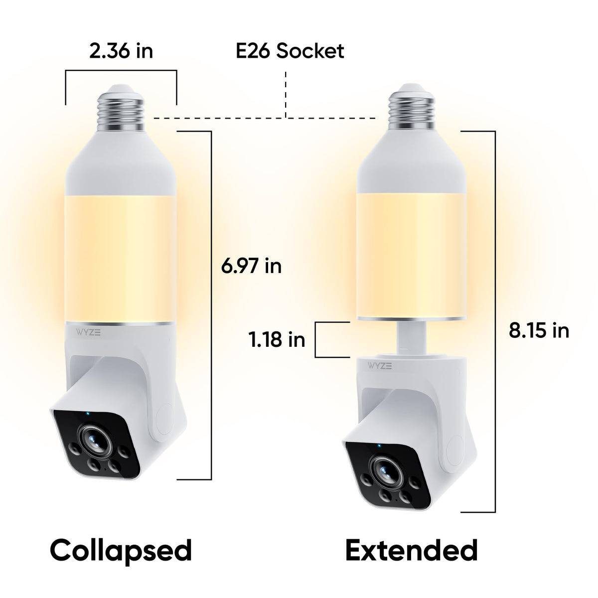 2K HD Smart Light Bulb Security Camera E293608