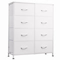 White 8 Drawer Fabric Dresser I50592