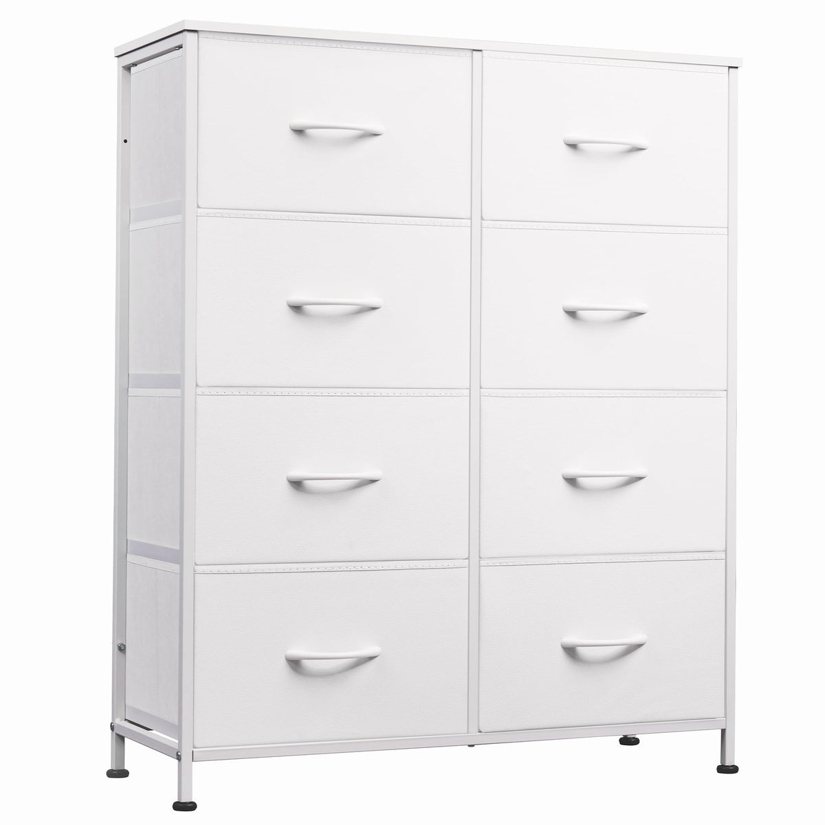 White 8 Drawer Fabric Dresser I50592