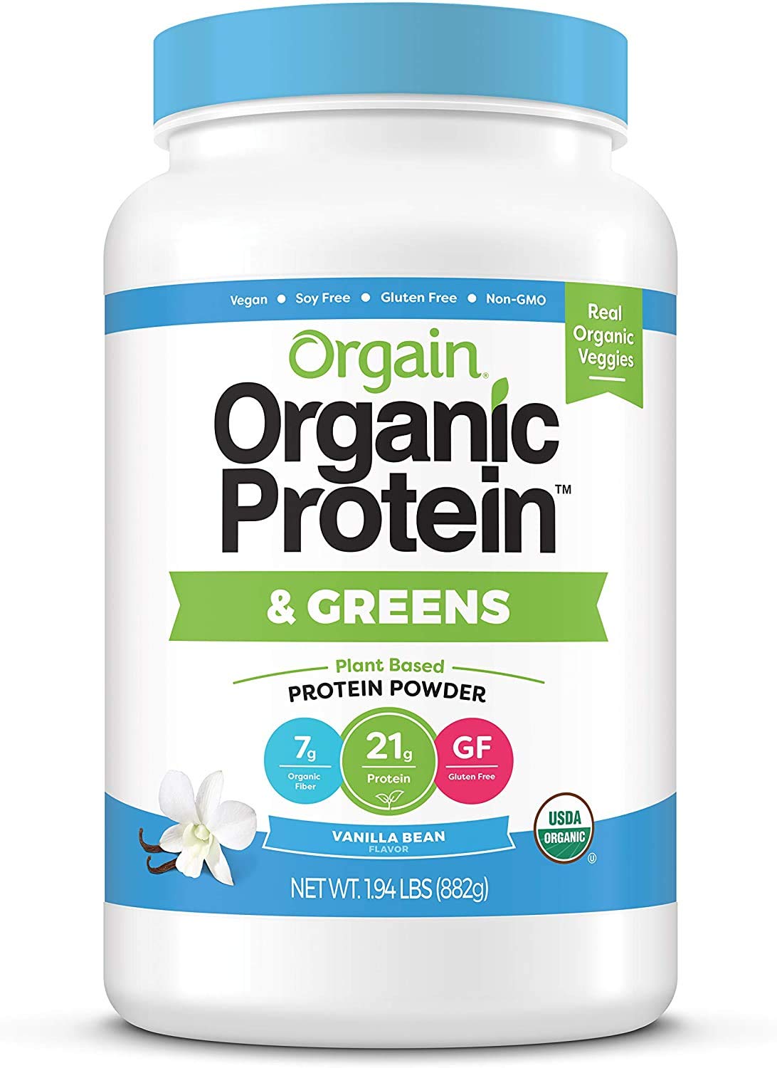 Organic Vegan Protein Powder + Greens Vanilla Bean L712