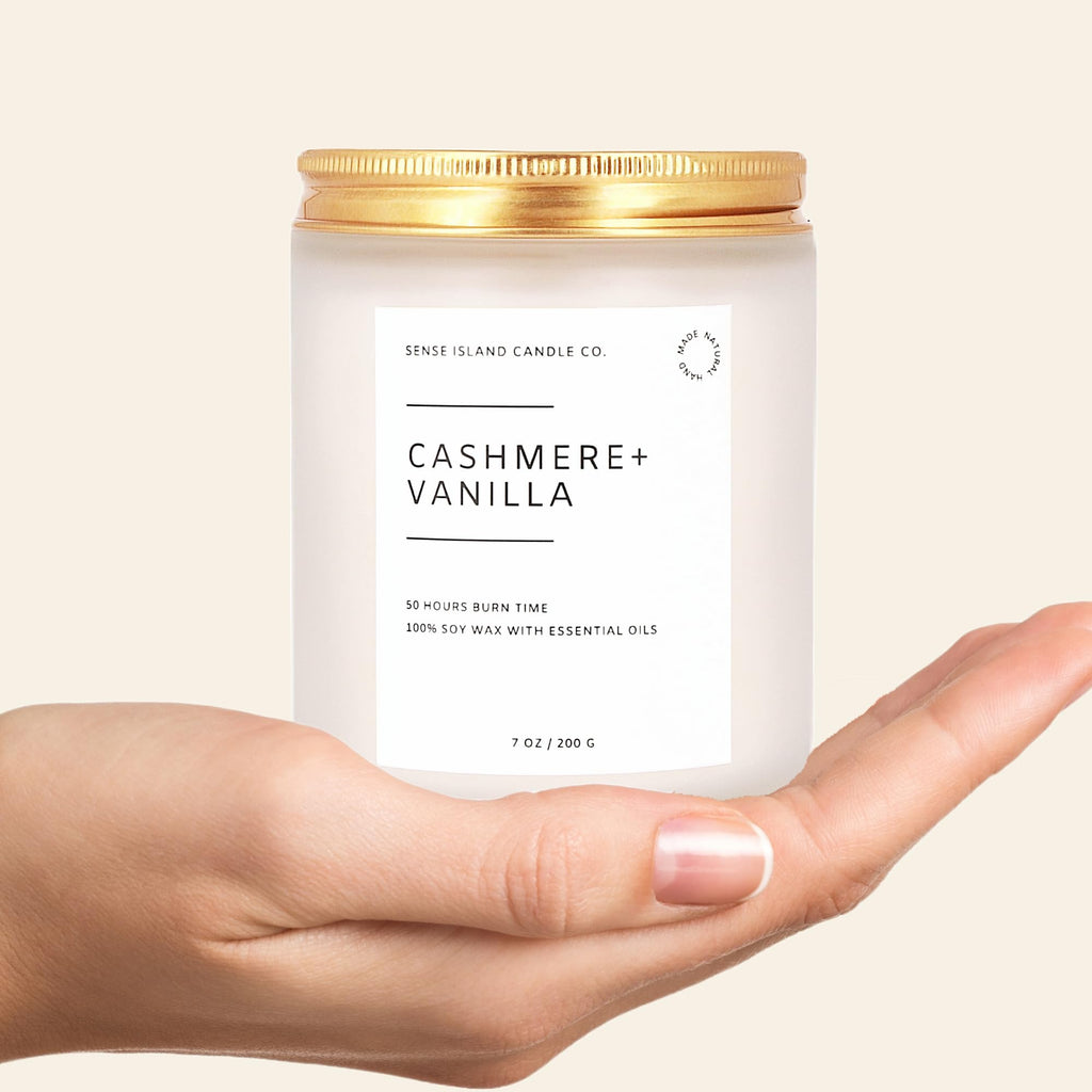 Vanilla Cashmere Scented Soy Wax Candle N3649