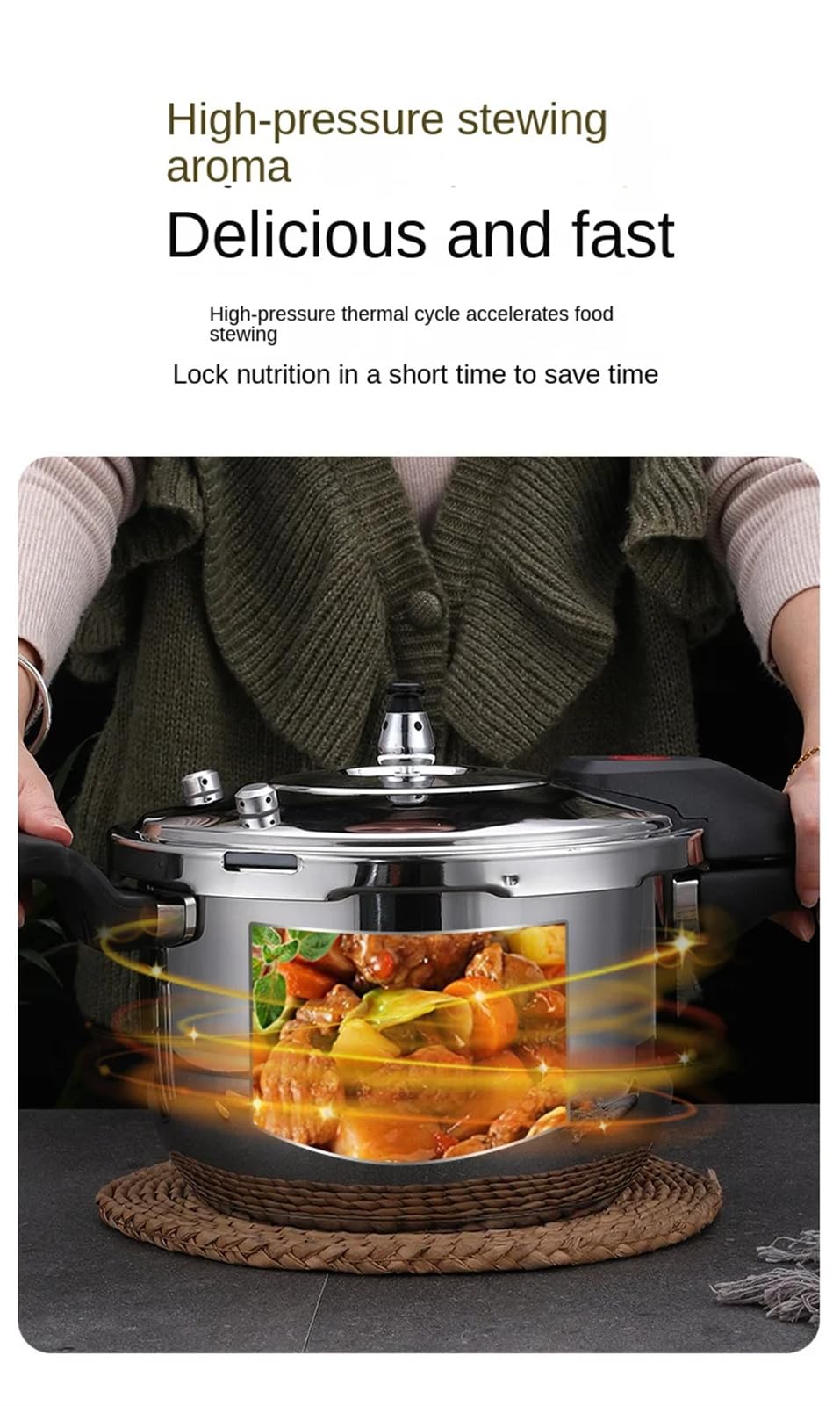 Stainless Steel 12.3L Pressure Cooker Y48800