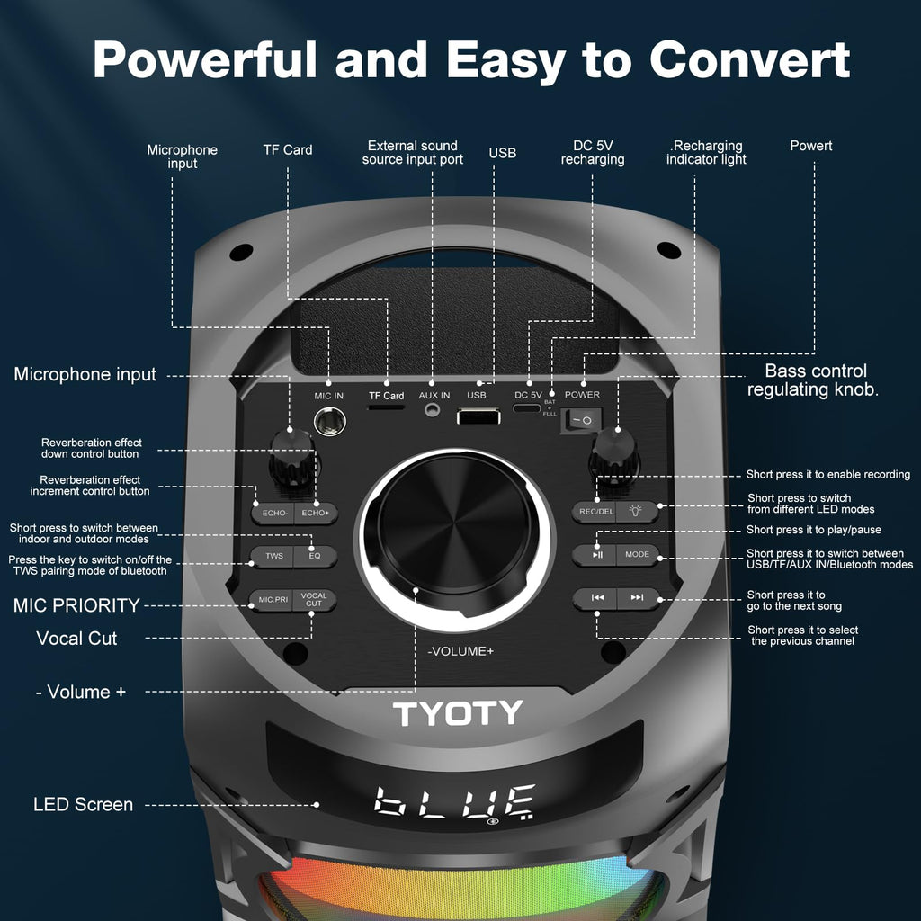 100W Portable Bluetooth Speaker E49460