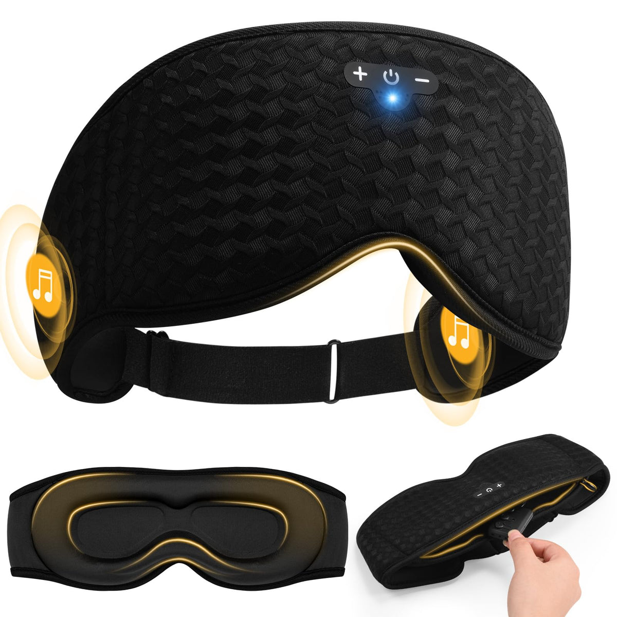 Blackout Sleep Mask with Bluetooth Headphones U8427