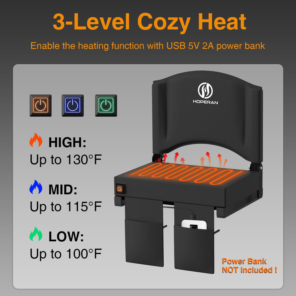Heated Stadium Seats for Bleachers with Back Support A55294