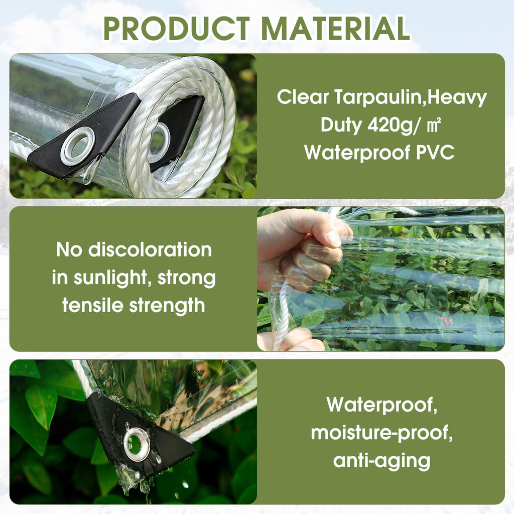 Clear Tarp with Zipper Door F8111
