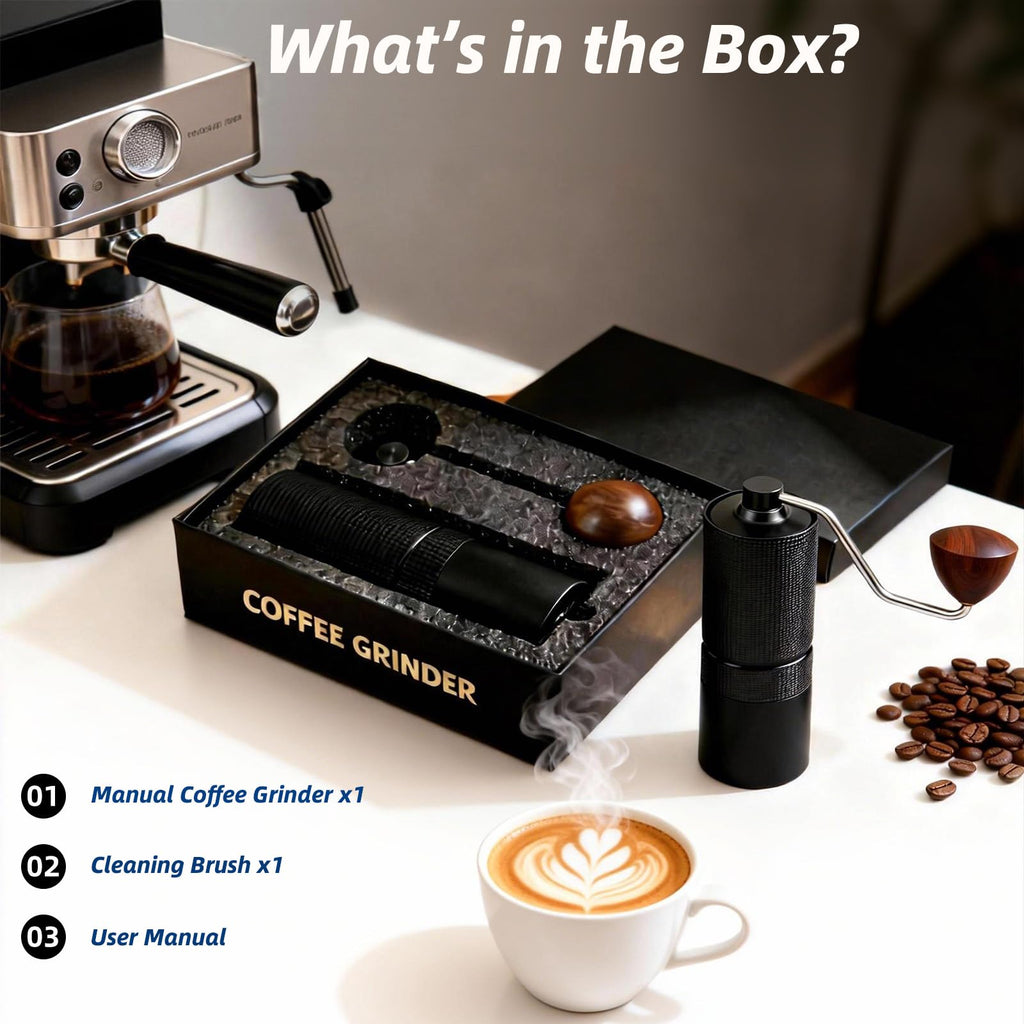 Manual Stainless Steel Conical Burr Coffee Grinder 20g Capacity S87644