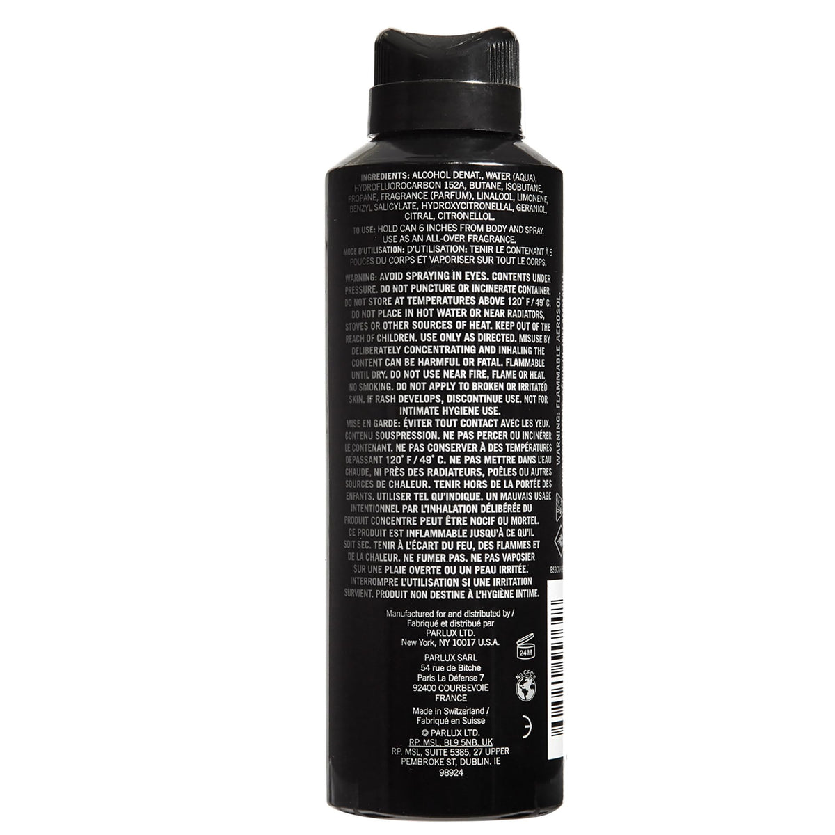 Black All Over Body Spray 6.0 Fl. Oz D9689