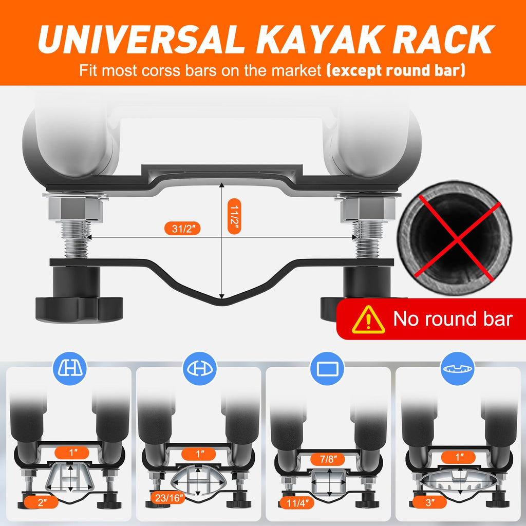 2 Pairs Kayak Carrier Racks S76304