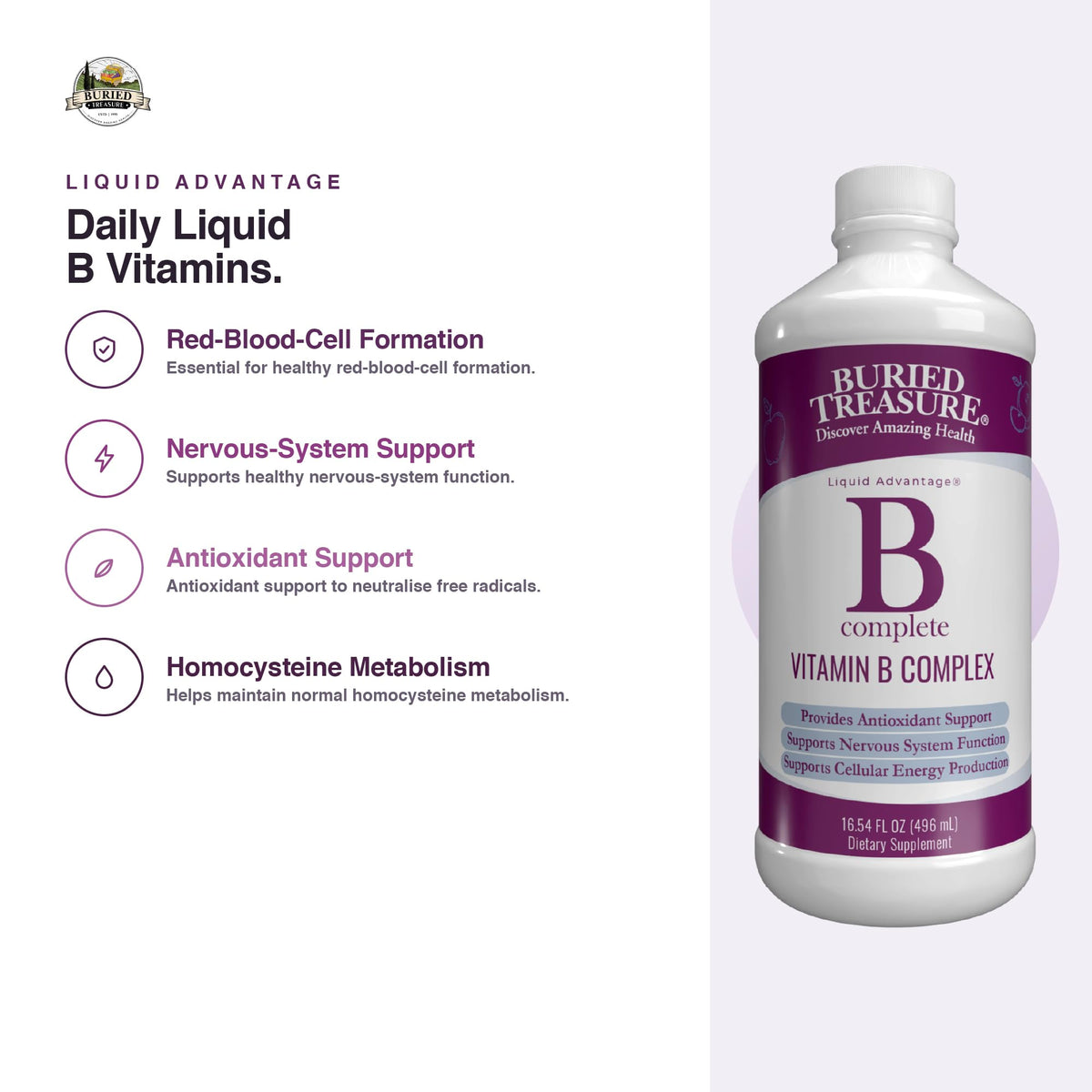 16 Fl oz Liquid Sugar-Free B Complex Vitamins C87834