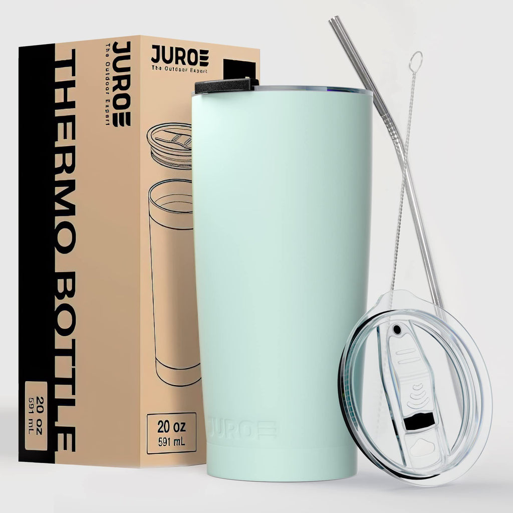 20 oz Stainless Steel Vacuum Insulated Tumbler with Lid and Straw U66068