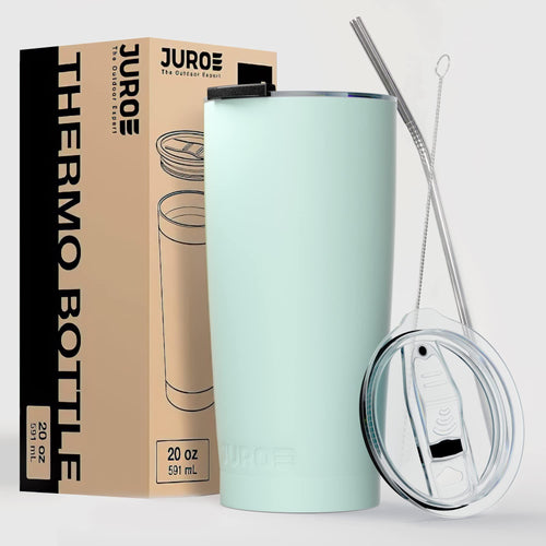 20 oz Stainless Steel Vacuum Insulated Tumbler with Lid and Straw U66068