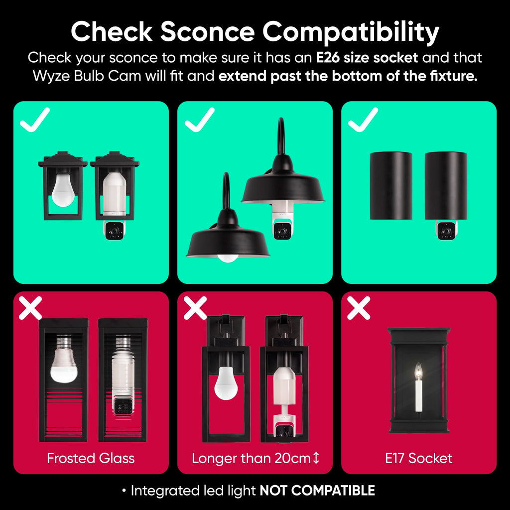 2K HD Smart Light Bulb Security Camera E293608