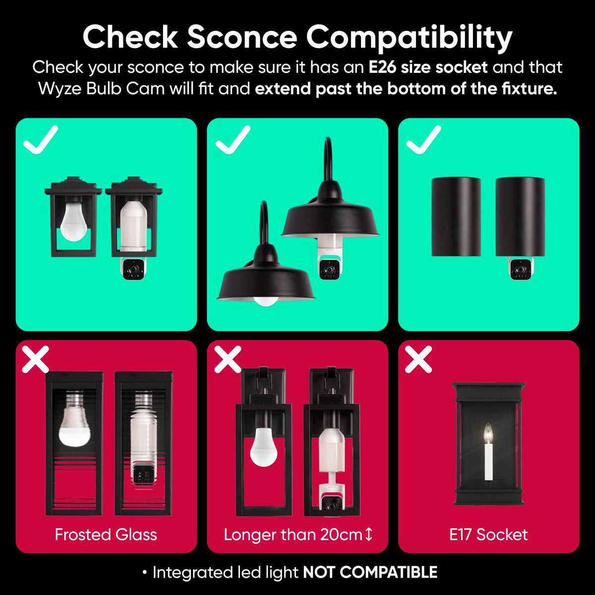 2K HD Smart Light Bulb Security Camera E293608