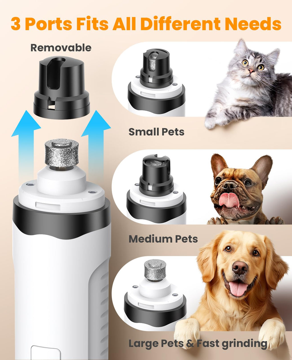 Dog Shaver Clippers and Nail Grinder Paw Trimmer Kit A67431
