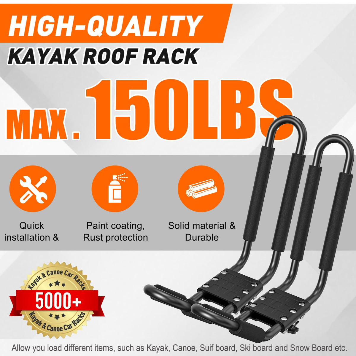 2 Pairs Kayak Carrier Racks S76304