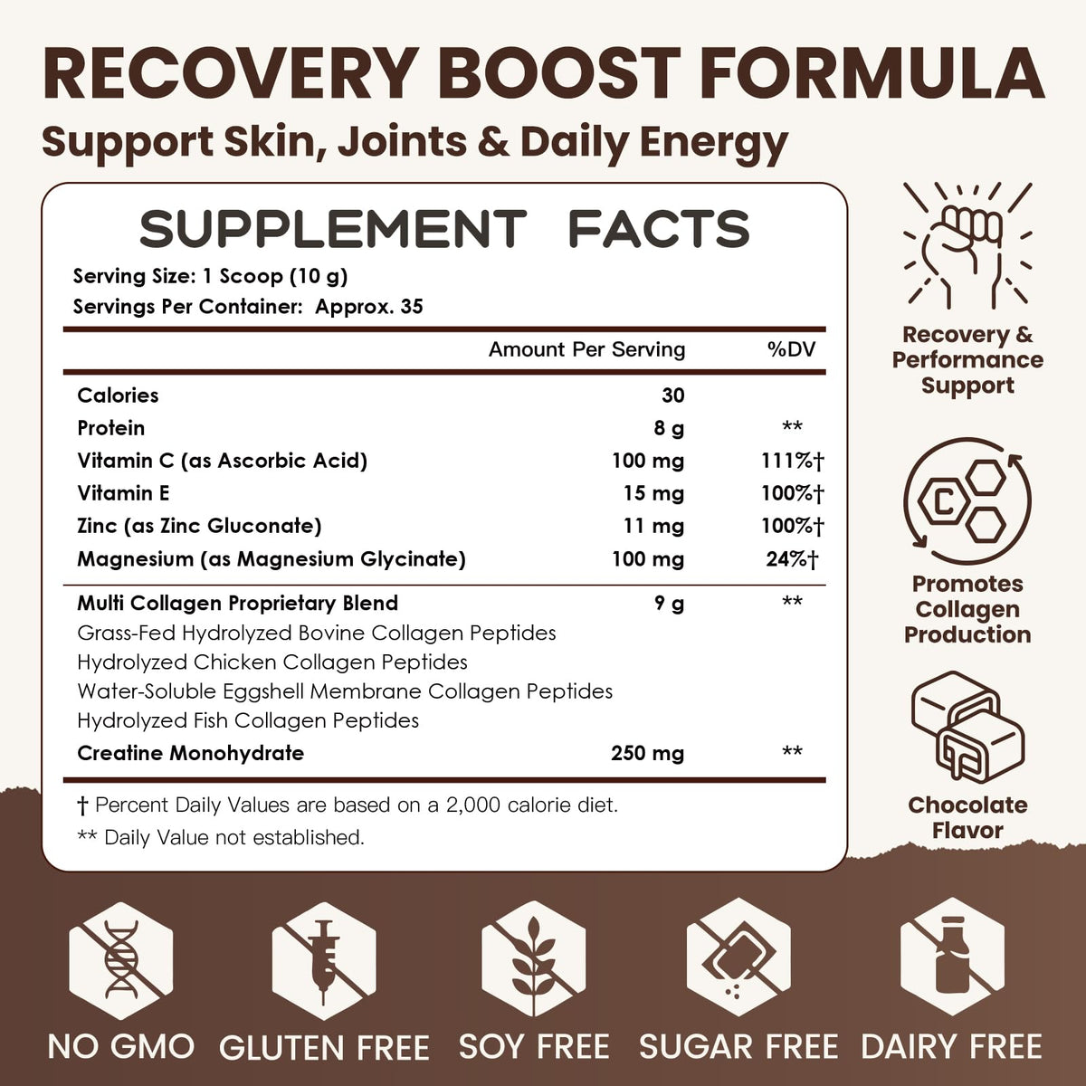 Multi Collagen Peptides Powder Chocolate Flavor 35 Servings G37653