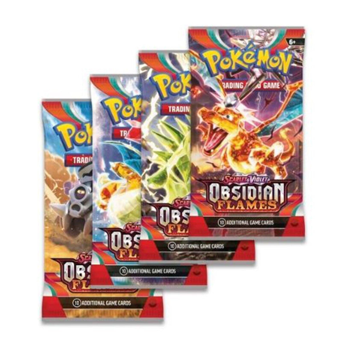 Pokemon Booster Pack Lot Obsidian Flames x4 P277083