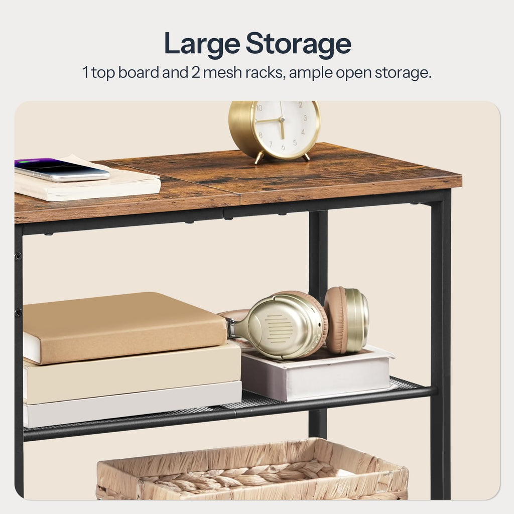 3-Tier Narrow End Table with Charging Station W88087