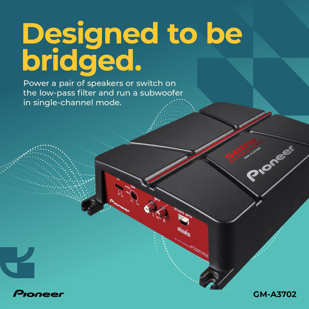 500W Max Class AB 2-Channel Car Amplifier P8249